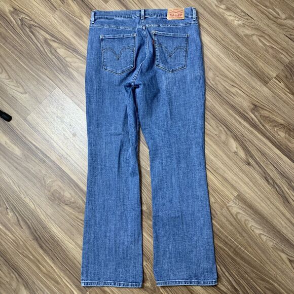 Levi’s Size 10 Classic Boot Cut Jeans Mid Rise Flat Stretch Denim Blue Women’s - Picture 11 of 12